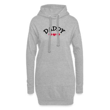 Daddy - Sweat-shirt à capuche long Femme - gris chiné - Devant