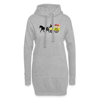 postkutsche post transport - Hoodie-Kleid - Grau meliert - Vorne