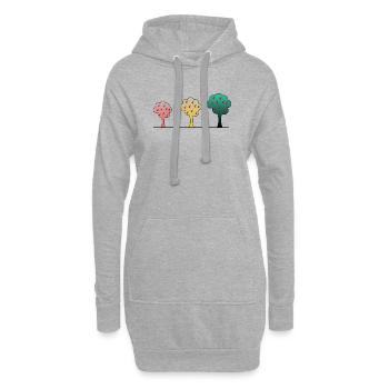 Jahrestag. Jubiläumsdekade. Humor. komisch - Hoodie-Kleid - Grau meliert - Vorne