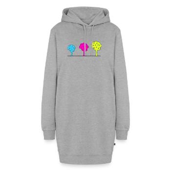 Jahrestag. Jubiläumsdekade. Humor. komisch - Hoodie-Kleid - Grau meliert - Vorne