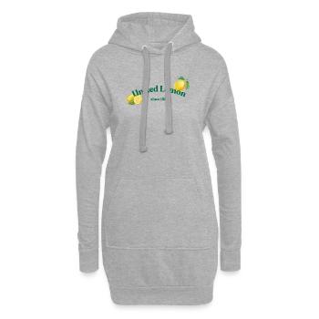 Citron uni - Sweat-shirt à capuche long Femme - gris chiné - Devant