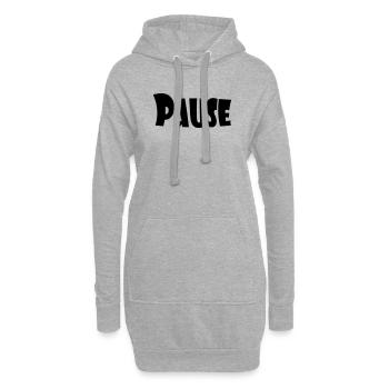 Pause - Sweat-shirt à capuche long Femme - gris chiné - Devant