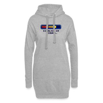 Eskalations Shirt – Geek Humor Français - Hoodie-Kleid - Grau meliert - Vorne