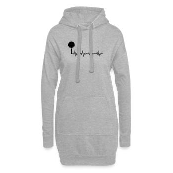 Golfeur Golfeur Balle de golf ECG Battement cardiaque Rythme cardiaque - Sweat-shirt à capuche long Femme - gris chiné - Devant