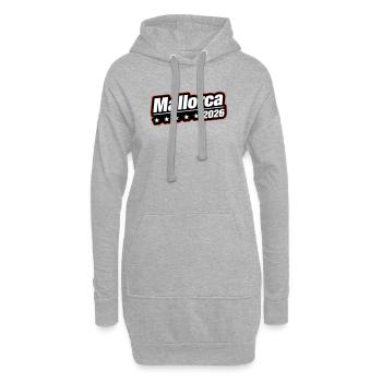 Majorque 2026 - Sweat-shirt à capuche long Femme - gris chiné - Devant
