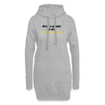 Zeitvergeudung - Hoodie-Kleid - Grau meliert - Vorne