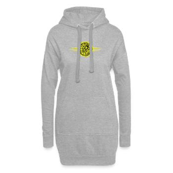 Symbole du houblon - Sweat-shirt à capuche long Femme - gris chiné - Devant