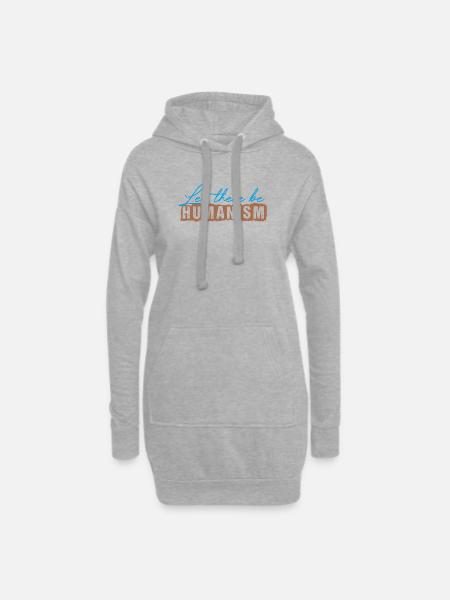 Let There Be Humanism - Hoodie Dress - heather grey