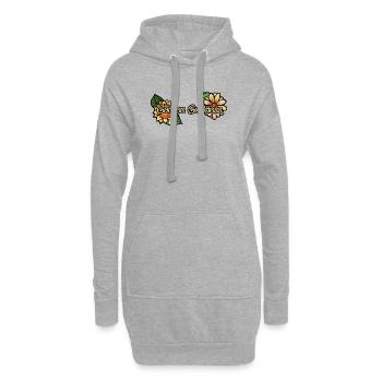 Marque floral de la déesse du jardin - Sweat-shirt à capuche long Femme - gris chiné - Devant