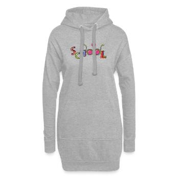 Hello School - Hoodie Dress - heather grey - Front