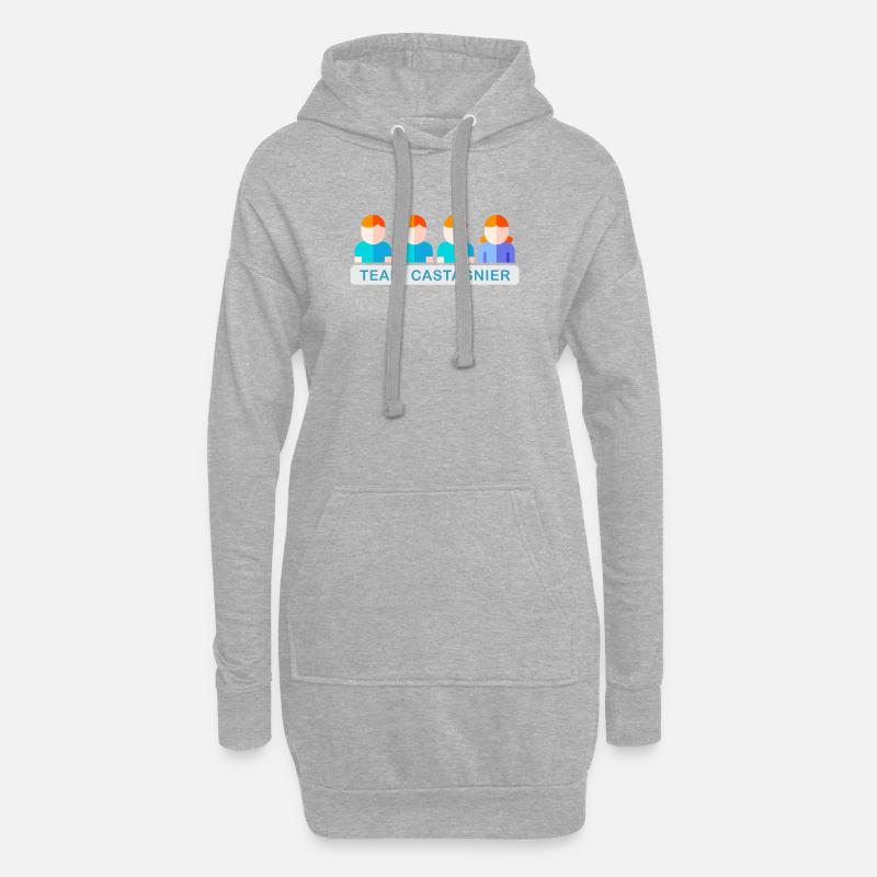 Team Castagnier - Hoodie-Kleid - Grau meliert