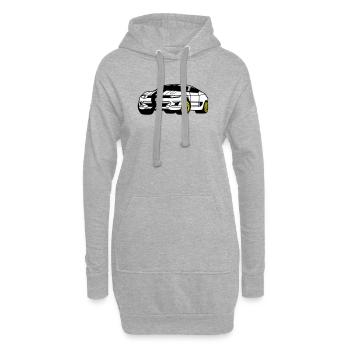 Sportwagen - Sportauto - Coupé - Hoodie-Kleid - Grau meliert - Vorne