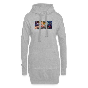 Neon Anatomy Dreamscape - Hoodie Dress - heather grey - Front