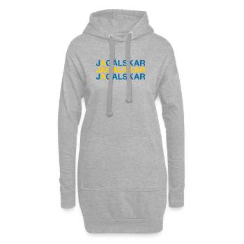 I LOVE SWEDEN Schweden Flagge - Hoodie-Kleid - Grau meliert - Vorne