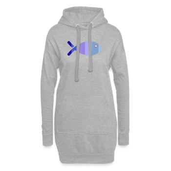 ICH KANN NICHT. Ich habe gekündigt. FISCHER. HUMOR. RUHESTAND - Hoodie-Kleid - Grau meliert - Vorne