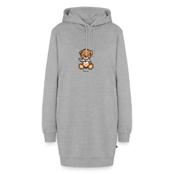Pixel Bear Finland - Sweat-shirt à capuche long Femme - gris chiné - Devant