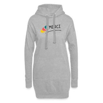 GELIEBTE. VIELEN DANK. DANKE HERRIN - Hoodie-Kleid - Grau meliert - Vorne