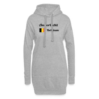 Anderlecht Belgien - Stilvolle Drucke - Hoodie-Kleid - Grau meliert - Vorne
