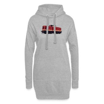 Vintage Diesel Locomotive - Sweat-shirt à capuche long Femme - gris chiné - Devant