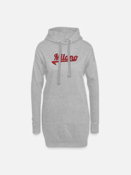 Milano Script Emblem Swoosh - Hoodie-Kleid - Grau meliert