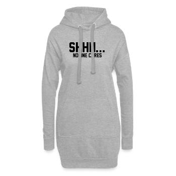 PSSST... Niemanden interessiert es - Hoodie-Kleid - Grau meliert - Vorne