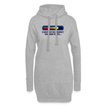 Eskalatie Nerd Shirt – Grappig Geek Design NL - Sweat-shirt à capuche long Femme - gris chiné - Devant