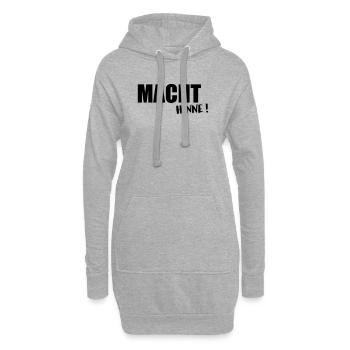 Faites-le - Sweat-shirt à capuche long Femme - gris chiné - Devant
