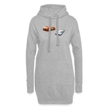 Brot  - Hoodie-Kleid - Grau meliert - Vorne