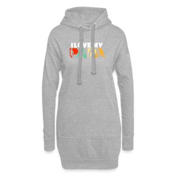 J’adore mon emploi industriel de Papa Ouvrier de l’Acier - Sweat-shirt à capuche long Femme - gris chiné - Devant