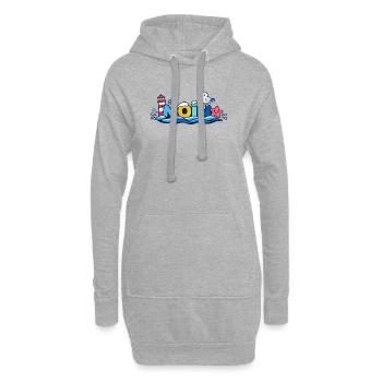 MOIN Seagull Phare Maritime Coloré - Sweat-shirt à capuche long Femme - gris chiné - Devant