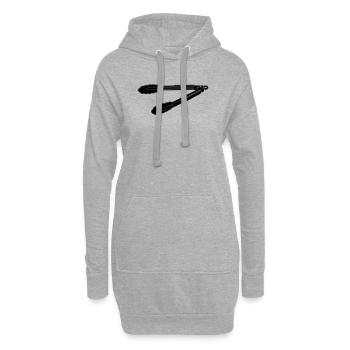 Silhouette des pinces barbecue - Sweat-shirt à capuche long Femme - gris chiné - Devant