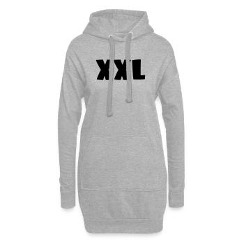 XXL - Hoodie-Kleid - Grau meliert - Vorne