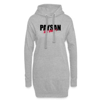 Paysan de ouf ! - Sweat-shirt à capuche long Femme - gris chiné - Devant