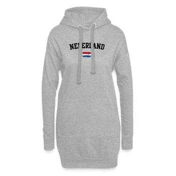 Brushstroke T-Shirt mit holländischer Flagge - Hoodie-Kleid - Grau meliert - Vorne