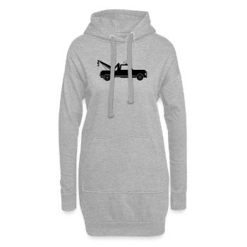 Dépanneuse - Sweat-shirt à capuche long Femme - gris chiné - Devant