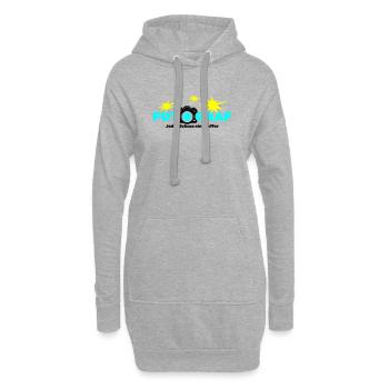 Fotograf Fotografin Fotokamera - Hoodie-Kleid - Grau meliert - Vorne