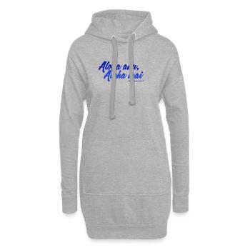Aloha aku, aloha mai - Hoodie-Kleid - Grau meliert - Vorne