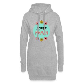 BONNE FÊTE. FÊTE DES MÈRES. FÊTE DES PÈRES. FÊTE - Sweat-shirt à capuche long Femme - gris chiné - Devant