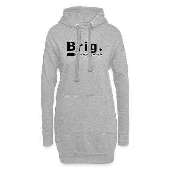 Brig Koordinaten Wallis Walliser Walliserin Briger - Hoodie-Kleid - Grau meliert - Vorne