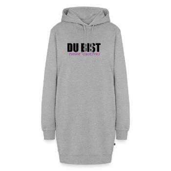 Du bist meine Traumfrau - Hoodie-Kleid - Grau meliert - Vorne