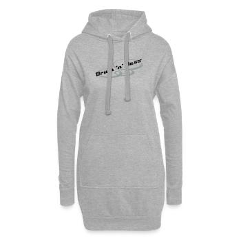 Drum 'n' Bass Design - Hoodie-Kleid - Grau meliert - Vorne