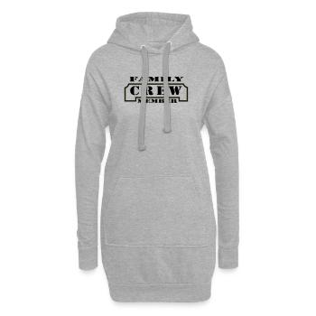 Family Crew Member - Sweat-shirt à capuche long Femme - gris chiné - Devant
