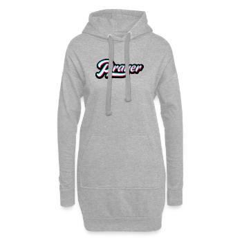 Prière Prayer Motifs chrétiens - Sweat-shirt à capuche long Femme - gris chiné - Devant