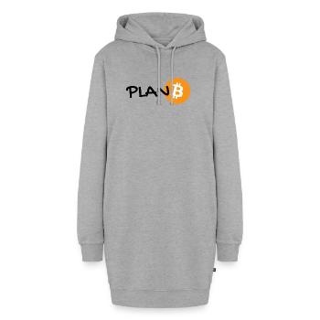 plan B - bitcoin Plan Bitcoin - Hoodl  - Hoodie-Kleid - Grau meliert - Vorne