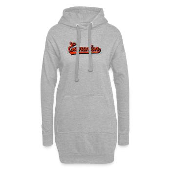 Edmonton Script Vintage Logo - Sweat-shirt à capuche long Femme - gris chiné - Devant