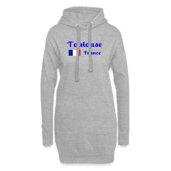 Toulouse Frankreich - Stilvolle Drucke - Hoodie-Kleid - Grau meliert - Vorne