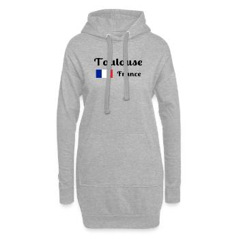 Toulouse Frankreich - Stilvolle Drucke - Hoodie-Kleid - Grau meliert - Vorne