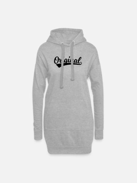 Original lettering - Hoodie Dress - heather grey