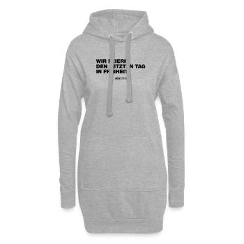JGA: Letzter Tag in Freiheit (Jungesellenabschied) - Hoodie-Kleid - Grau meliert - Vorne