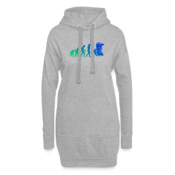Motocross Fans aufgepasst schlichtes Statement - Hoodie-Kleid - Grau meliert - Vorne